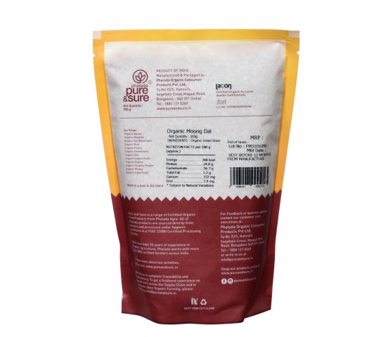 Organic Moong Dal500GM