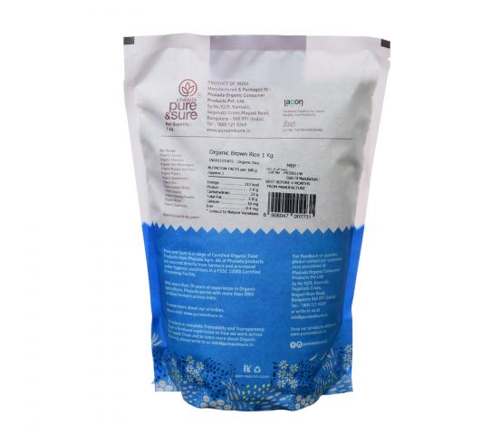 Organic Brown Rice - 1Kg