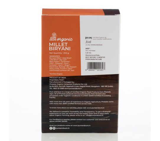 Organic Millet Biryani-200Grs